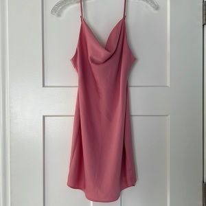 Urban Outfitters coral silk dress